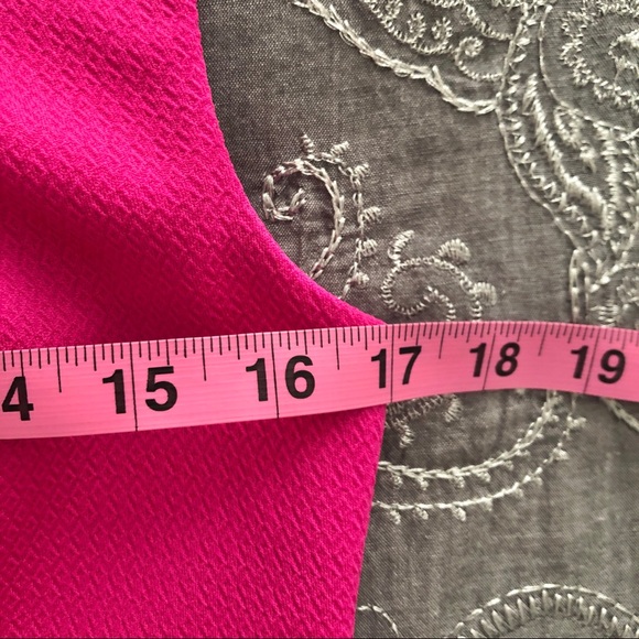 Trina Turk Bright Pink Embossed Sheath Dress - Picture 7 of 10
